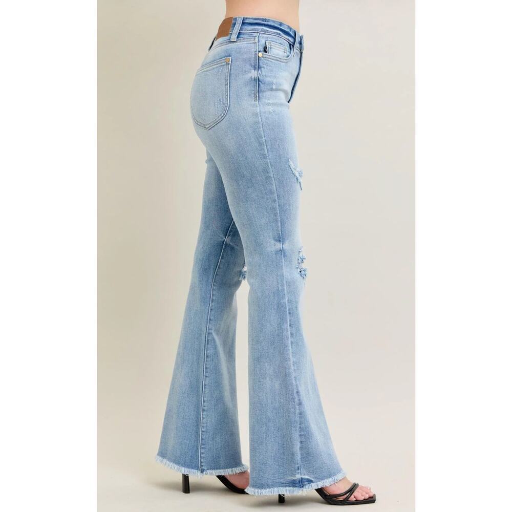 NWT Judy Blue High Waist with Shield Pockets Flare Denim Jeans Sz 28